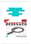 Solution manual for  Marketing research an applied orientation 7th edition by Malhotra all chapters ISBN;9781292265636