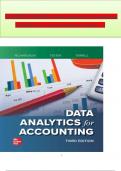 SOLUTION MANUAL For Data Analytics for Accounting, 3rd Edition by Vernon Richardson, Verified Chapters 1 - 9, Complete Newest Version