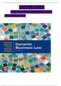 Dynamic Business Law, 6th Edition TEST BANK By Nancy Kubasek, ISBN: 9781260733976, All 52 Chapters Covered, Verified Latest Edition