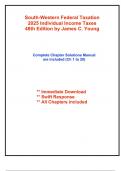 Solutions for South-Western Federal Taxation 2025 Individual Income Taxes, 48th Edition by Young (All Chapters included)