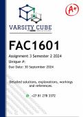 FAC1601 Assignment 3 (DETAILED ANSWERS) Semester 2 2024 - DISTINCTION GUARANTEED