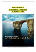 Solution Manual For Management 13th Edition by Richard L. Daft