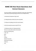 NURS 302 Hesi Exam Questions And Correct Answers