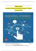 Solution Manual for Managerial Economics and Business Strategy 10th Michael Baye, Jeff Prince