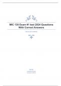   MIC 130 Exam #1 test 2024 Questions With Correct Answers [Document subtitle]     Endemic - with Answers:cases in a certain area  Epidemic - with Answers:a larger number of cases in a geographic area, outbreak  Pandemic - with Answers:across large geogra