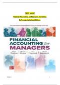 Test Bank for Financial Accounting for Managers 1st Edition By Wayne Thomas and David Spiceland and Mark Nelson