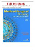 Full Test Bank Medical-Surgical Nursing Critical Thinking in Client Care, 4th Edition Priscilla LeMone, Karen M. Burke