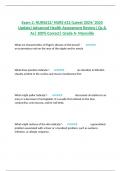 Exam 2: NURS612/ NURS 612 (Latest 2024/ 2025 Update) Advanced Health Assessment Review| Qs & As| 100% Correct| Grade A- Maryville