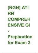 [NGN] ATI  RN  COMPREHENSIVE GI Preparation for Exam 3