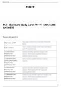 PCI - ISA Exam Study Cards WITH 100- SURE ANSWERS.