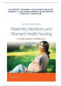 MATERNITY NEWBORN AND WOMEN’S HEALTH NURSING A CASE-BASED APPROACH 2ND EDITION O’MEARA’S TEST BANK