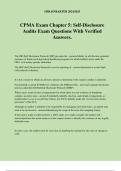 CPMA Exam Chapter 5: Self-Disclosure Audits Exam Questions With Verified Answers.