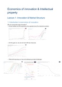 Summary Eco. of innovation and Intellectual Property TEW 3de bach KUL