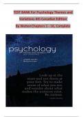 Psychology Themes and Variations, 4th Canadian Edition TEST BANK By Weiten, Verified Chapters 1 - 16, Complete Newest Version