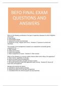 BEFO FINAL EXAM QUESTIONS AND ANSWERS