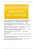 BEFO-IFO EXAM QUESTIONS AND ANSWERS