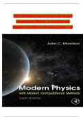 Solution Manual for Modern Physics with Modern Computational Methods: for Scientists and Engineers 3rd Edition by John Morrison, ISBN: 9780128177907, All 15 Chapters Covered, Verified Latest Edition