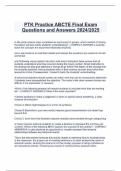 PTK Practice ABCTE Final Exam Questions and Answers 2024/2025