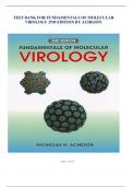 TEST BANK FOR FUNDAMENTALS OF MOLECULAR VIROLOGY 2ND EDITION BY ACHESON