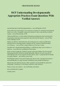 DCF Understanding Developmentally Appropriate Practices Exam Questions With Verified Answers