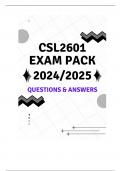 CSL2601 EXAM PACK 2024/2025