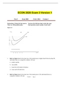 ECON 2020 Exam 3 Version 1