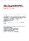 Amelia Sung (Core): vSim Post-Quiz Updated 2024 Questions with Answer Keys 100% Correct