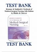 Test Bank for Brunner & Suddarth's Textbook of Medical-Surgical Nursing 14th Edition by Hinkle & Cheever 