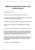 WISE Exam Study Guide Questions And Correct Answers