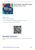 IELTS Mock Test 2022 April Reading Practice Test 1 |  latest update Graded A+