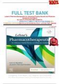 FULL TEST BANK Lehne's Pharmacotherapeutics for Advanced Practice Nurses and Physician Assistants 2nd Edition by Laura D. Rosenthal DNP Graded A+ 