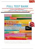 FULL TEST BANK Advanced Health Assessment & Clinical Diagnosis in Primary Care 7th Edition by Joyce E. Dains DrPH Graded A+   