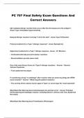 PC 707 Final Safety Exam Questions And Correct Answers