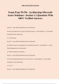 Exam Prep 70-534 - Architecting Microsoft Azure Solutions - Section 1.1 Questions With 100% Verified Answers