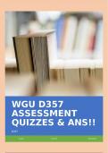 WGU D357 ASSESSMENT QUIZZES & ANS!!