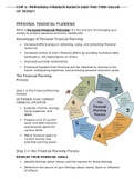 Chapter 1; Personal Finance Basics and Time Value of Money