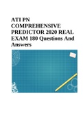 ATI PN COMPREHENSIVE PREDICTOR 2020 REAL EXAM 180 Questions And Answers