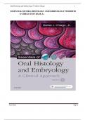 TEST BANK FOR ESSENTIALS OF ORAL HISTOLOGY AND EMBRYOLOGY 5TH EDITION CHIEGO LATEST A+ Table of Contents 1. Development and Structure of Cells and Tissues 2. Structure and Function of Cells, Tissues, and Organs 3. Development of the Oral Facial Region 4. 