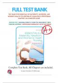 Test Bank for Essentials of Maternity, Newborn, and Women’s Health 5th Edition by Susan Ricci, Chapter 1-51