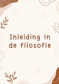 Aantekeningen college en literatuur ~ Inleiding in de filosofie