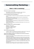 Samenvatting -  Marketing & Organisatie en technologie (Blok 1.1)