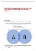 WGU Finite Mathematics( MATH 1709) QTTI Task 3 - passed task 3 Updated 2024 with complete solution