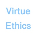 Class Notes - Virtue Ethics