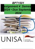 BPT1501 Assignment 4 (COMPLETE ANSWERS) Semester 2 2024 ;100% solutions and explanations (unisa ) the best study guides, study notes and summaries @Unisa assignment answers STUVIA download pdf