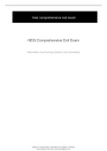 HESI Comprehensive Exit Exam Answered A+ Solution Guide; Spring 2022.