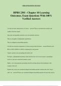 HPRS 2301 - Chapter 10 Learning Outcomes. Exam Questions With 100% Verified Answers