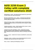 bUSI 3250 Exam 2 Colley with complete verified solutions 2025.