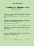 Human Resources Management (DECA) Exam Study Guide.