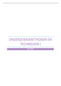 Samenvatting  Onderzoeksmethoden En Technieken I