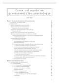 Samenvatting  Cross-culturele En Grootstedelijke Psychologie